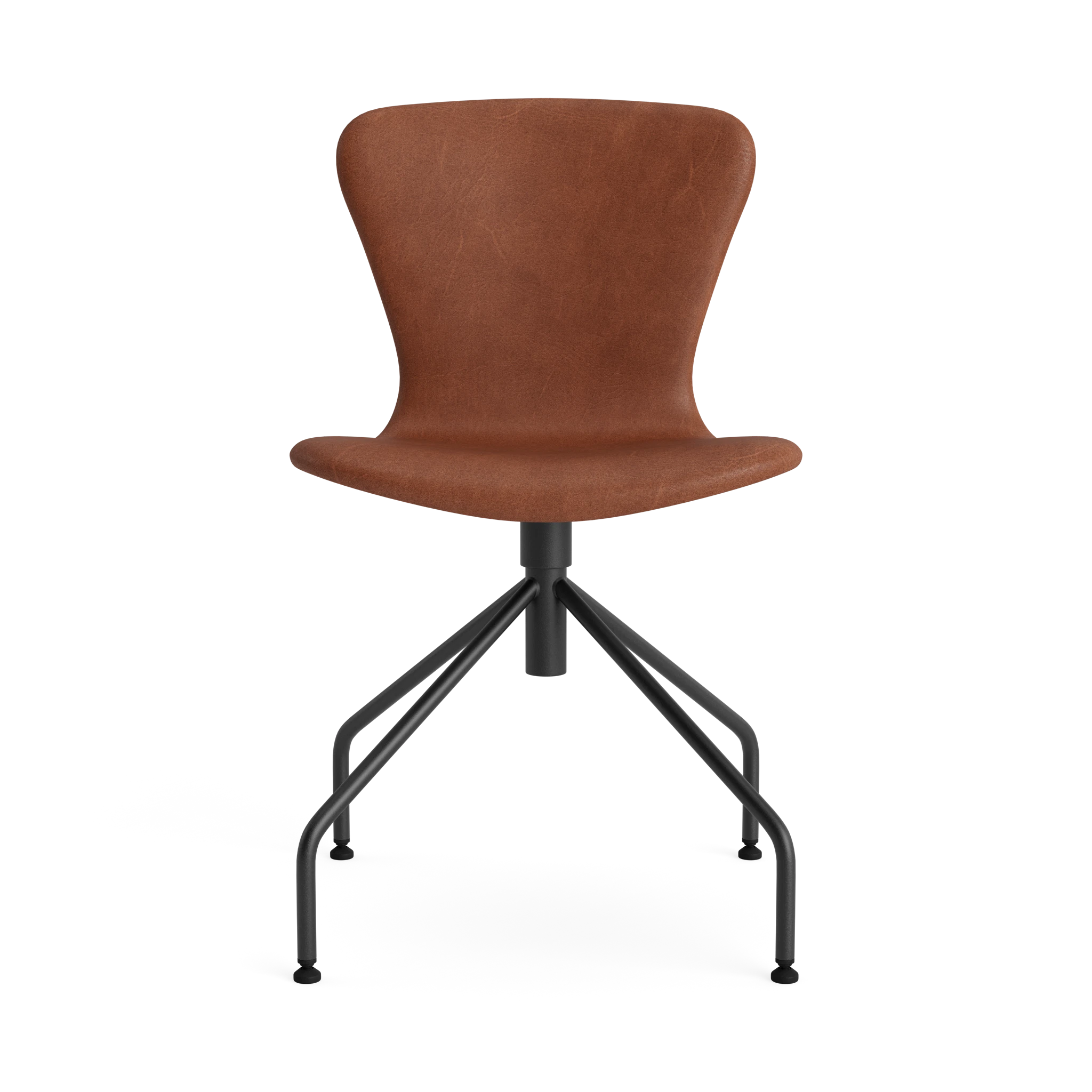 PLAY Chair Swing in Davos Leather Brown – dining chair by Bruunmunch