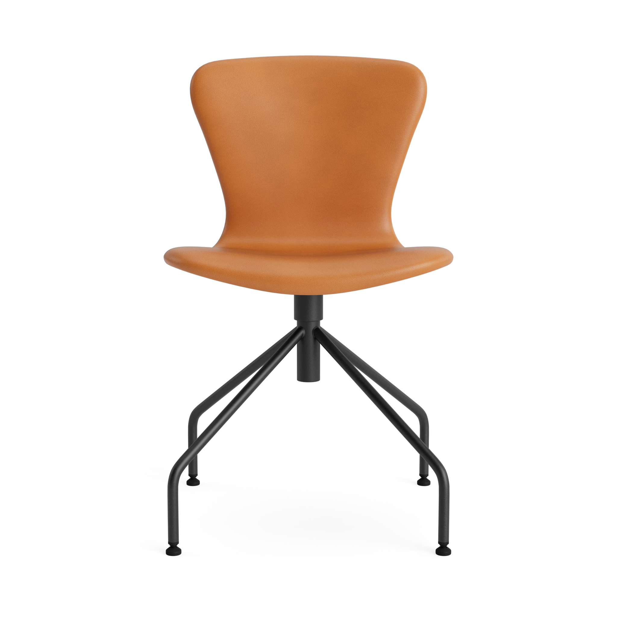 PLAY Chair Swing in Basic Leather Cognac – dining chair by Bruunmunch