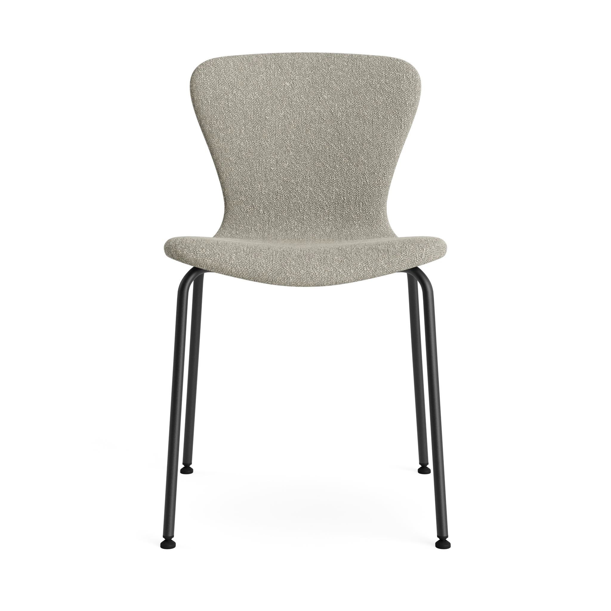 PLAY Chair Tube Fabric in Crush Bouclé 050 – Upholstered dining chair by Bruunmunch