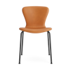 PLAY Chair Tube in Basic Leather Cognac – Upholstered dining chair by Bruunmunch