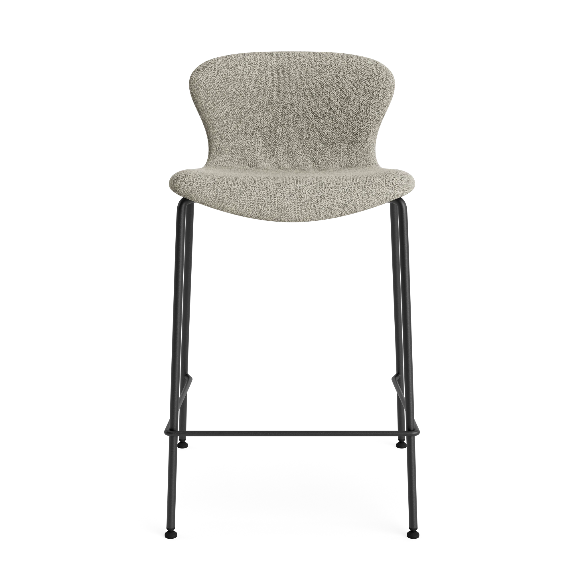PLAY Chair Counter Fabric Height 65 in Crush Bouclé 050 – Upholstered counter chair by Bruunmunch