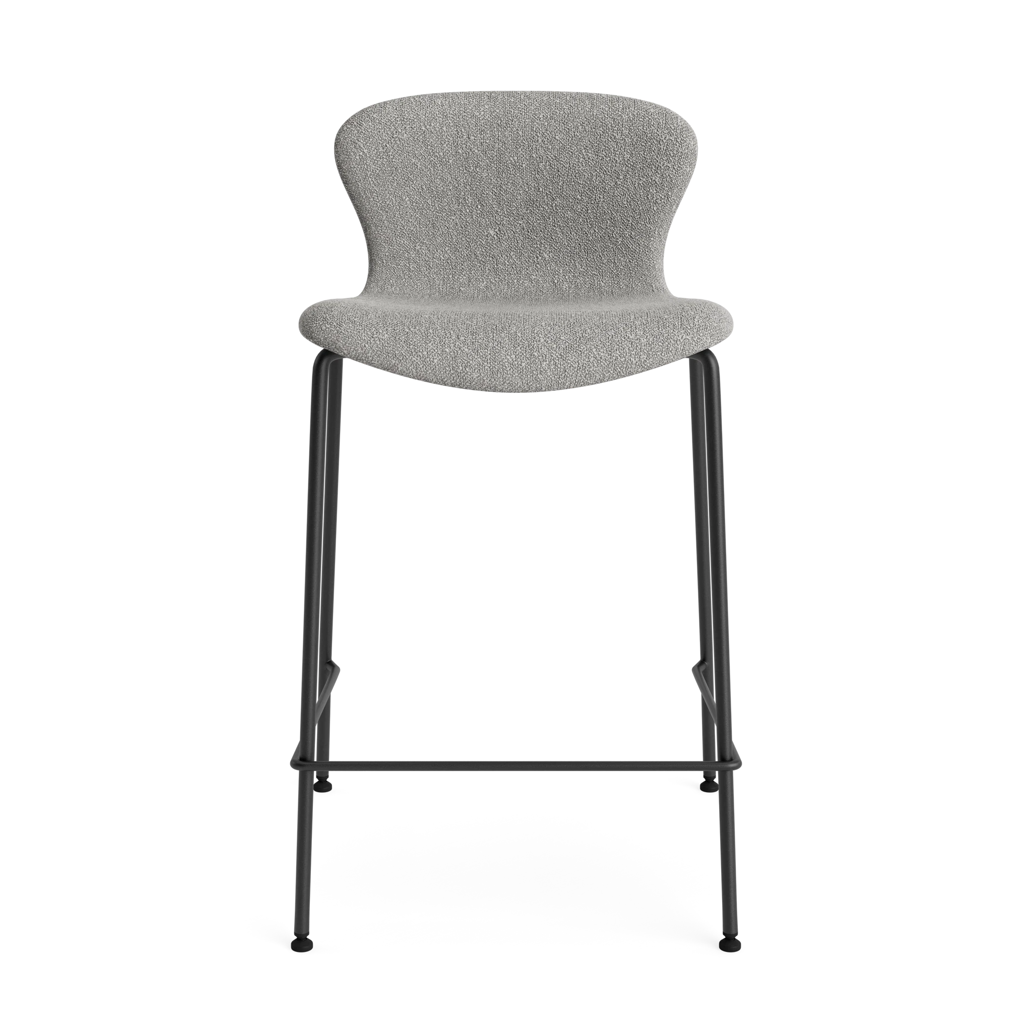 PLAY Chair Counter Fabric Height 65 in Crush Bouclé 070 – Upholstered counter chair by Bruunmunch
