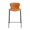PLAY Chair Counter Height 65 cm in Basic Leather Cognac – Upholstered counter chair by Bruunmunch
