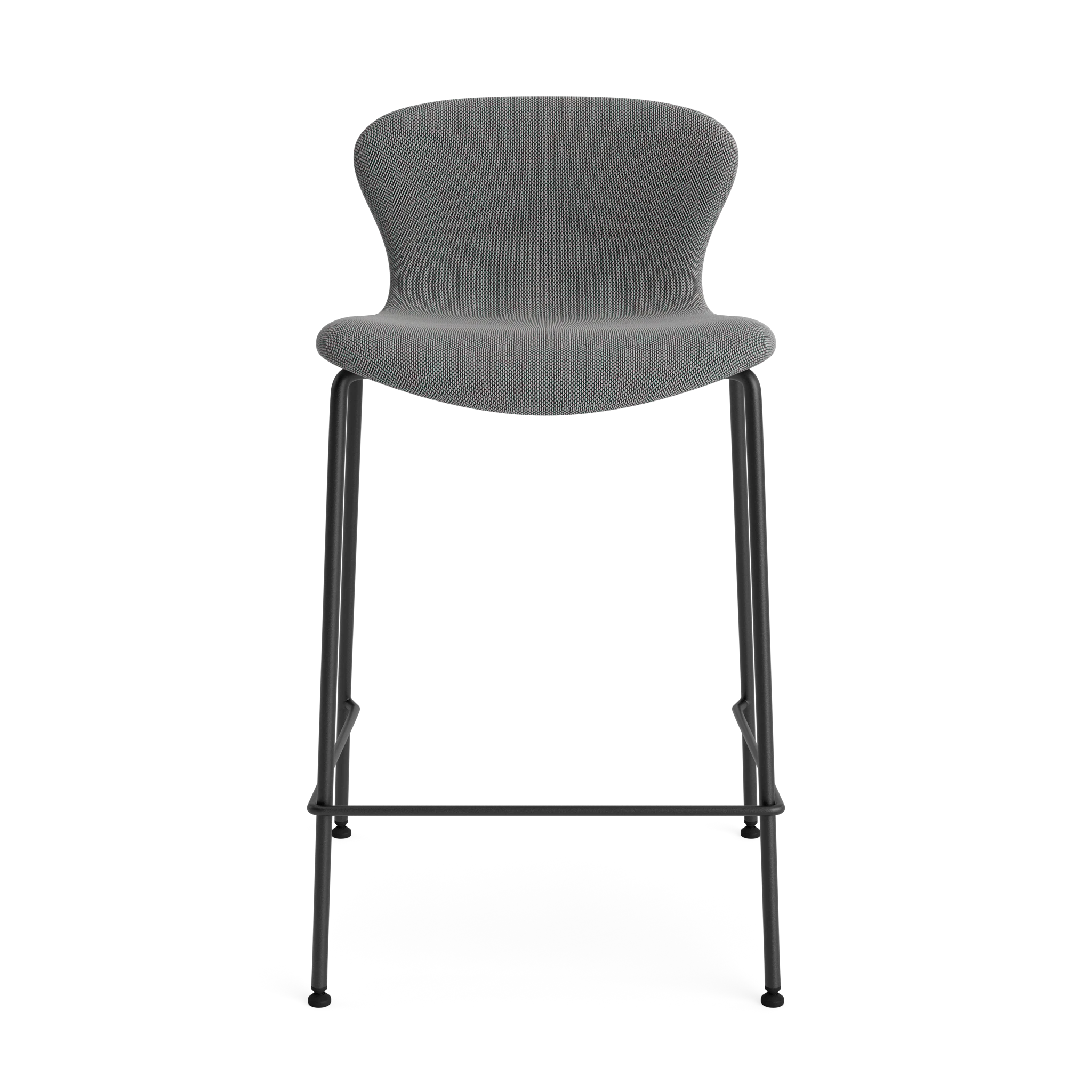 PLAY Chair Counter Fabric Height 65 in Re-Wool 158 Kvadrat – gepolsterter Counterstuhl von Bruunmunch