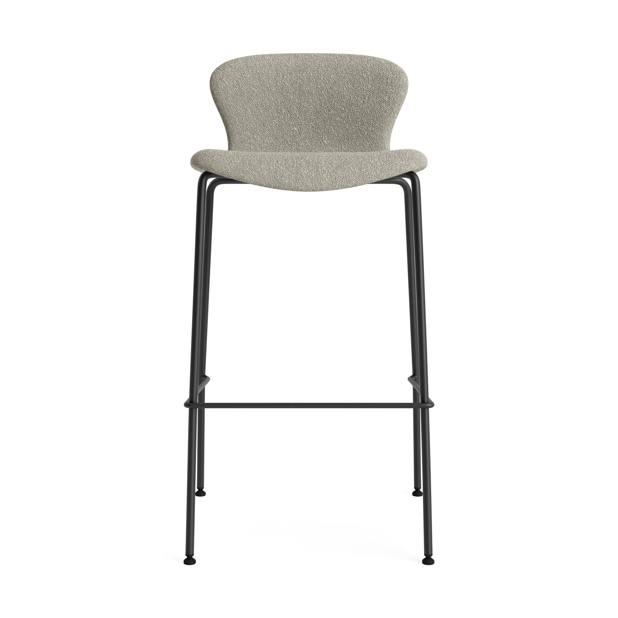 PLAY Chair Bar Fabric Height 75 in Crush Bouclé 050 – Upholstered bar chair by Bruunmunch