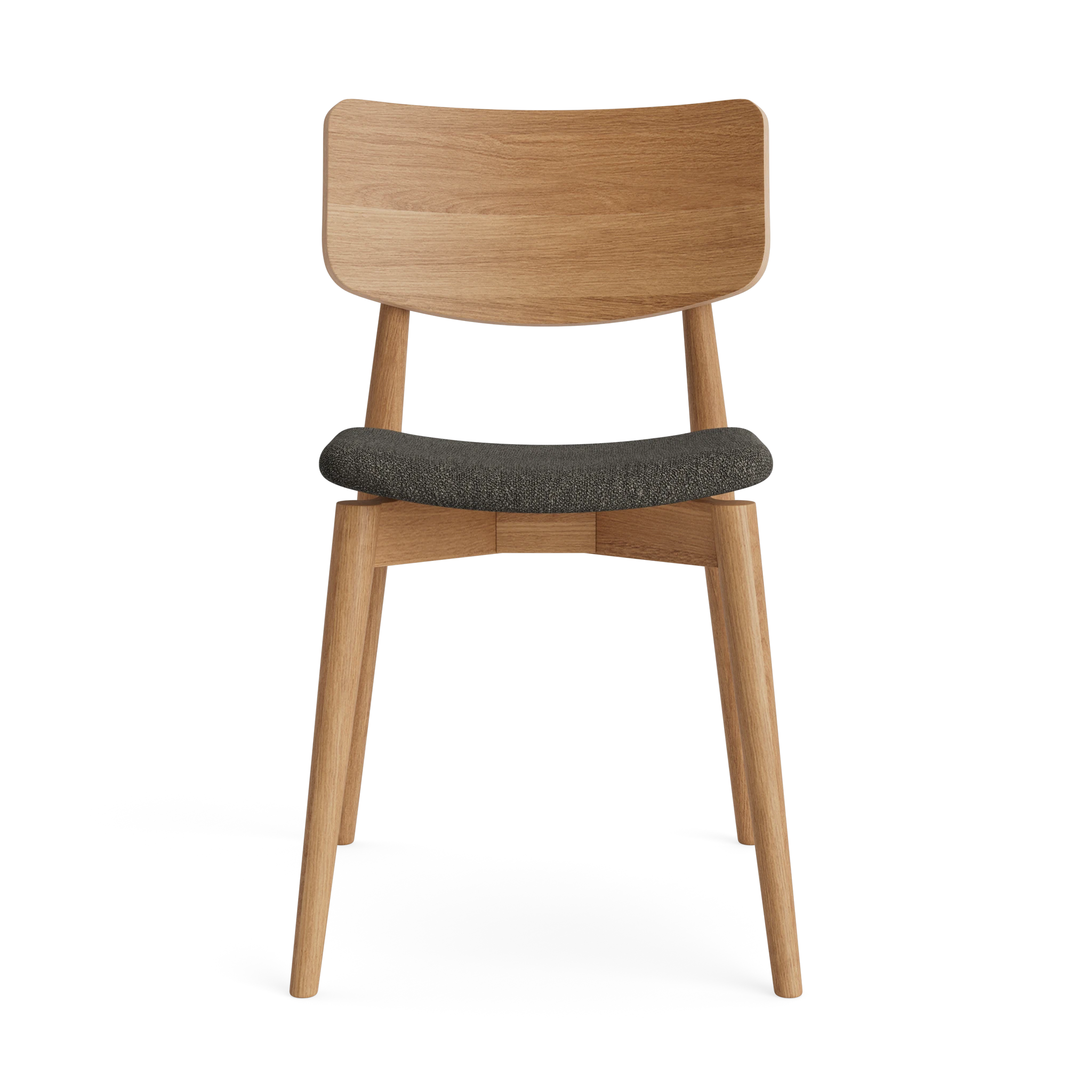 Chiara Chair Fabric Seat in Crush 40 – Solid wood dining chair by Bruunmunch