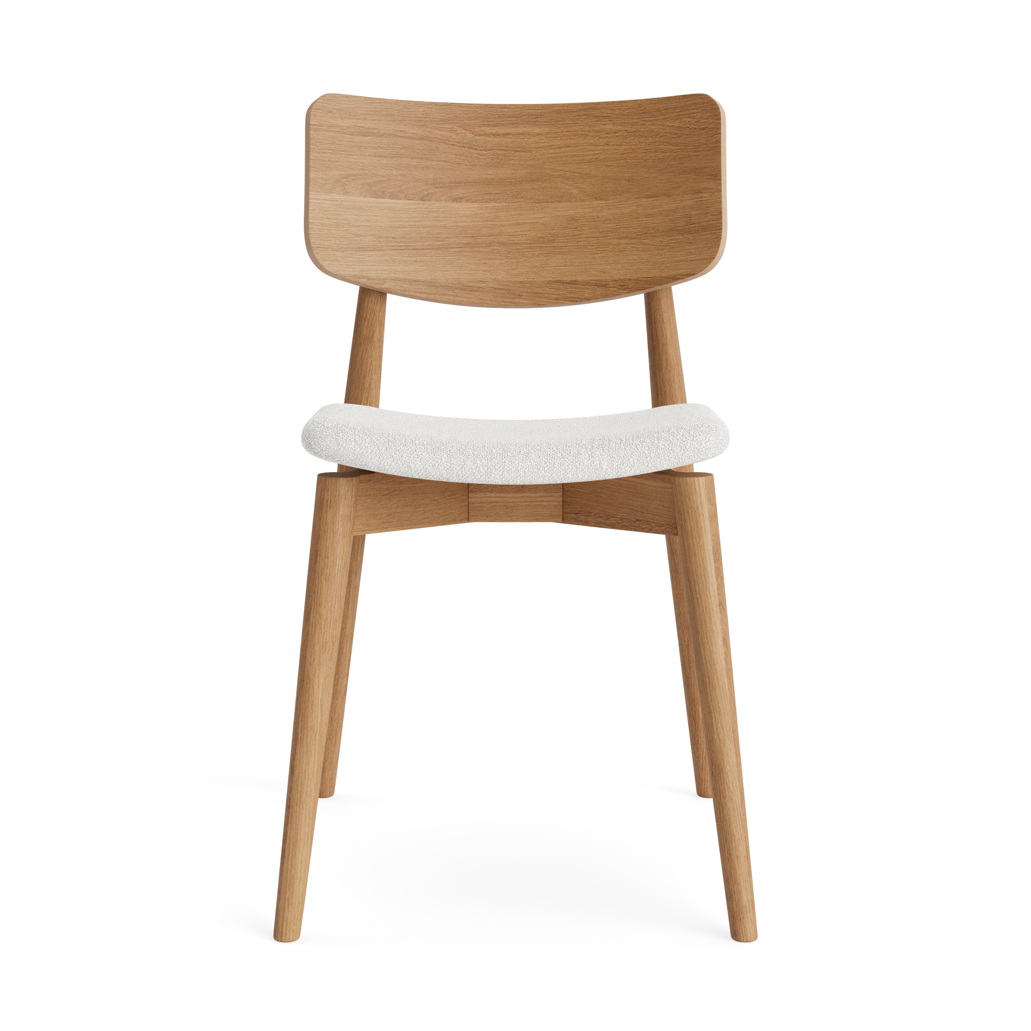 Chiara Chair Fabric Seat in Crush 90 – Solid wood dining chair by Bruunmunch
