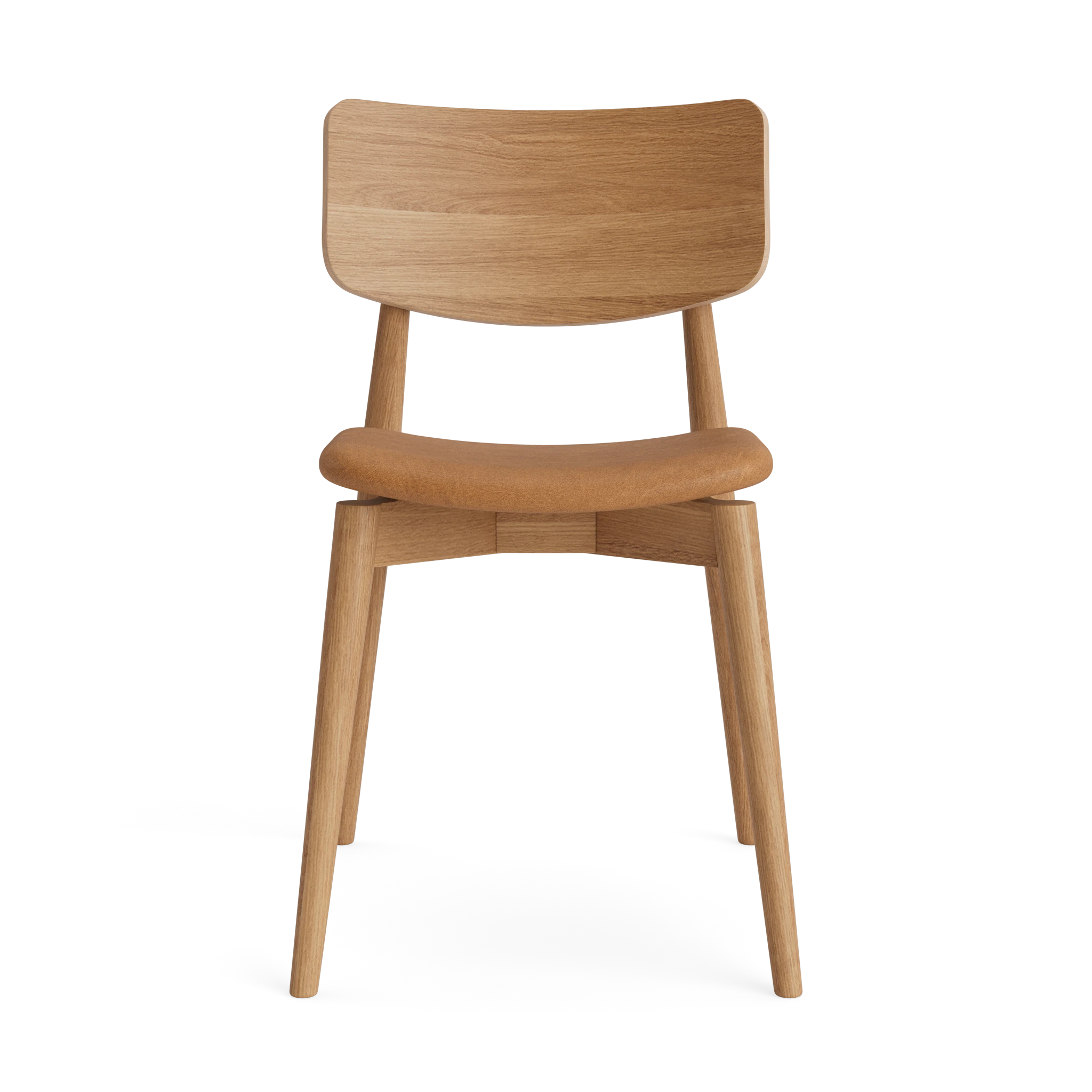 Chiara Chair in Davos Brandy – Solid wood dining chair by Bruunmunch