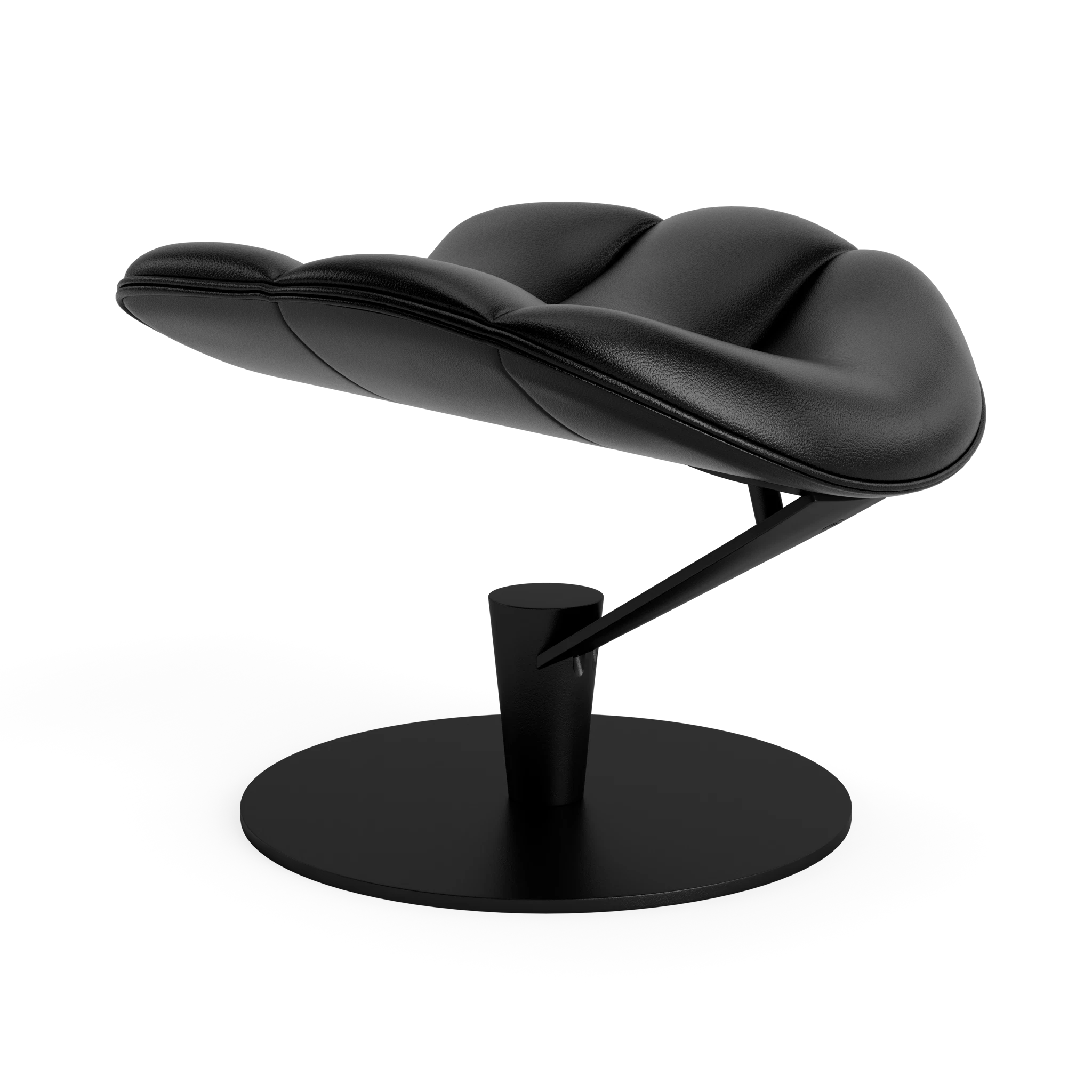 Lobster Footstool - Fully Upholstered in Semi-Aniline Black – Upholstered Lounge Chair by Bruunmunch