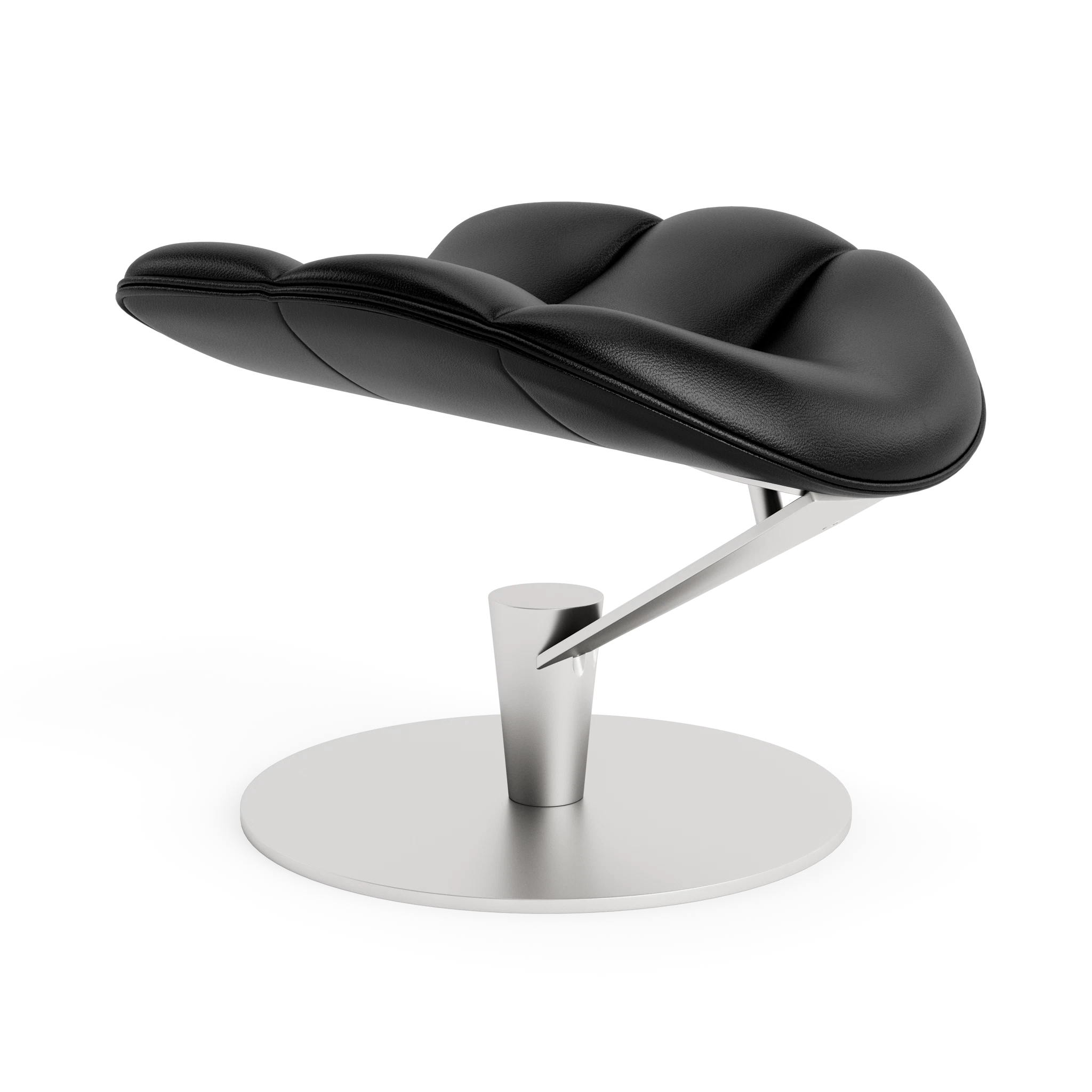 Lobster Footstool - Fully Upholstered in Semi-Aniline Black – Upholstered Lounge Chair by Bruunmunch