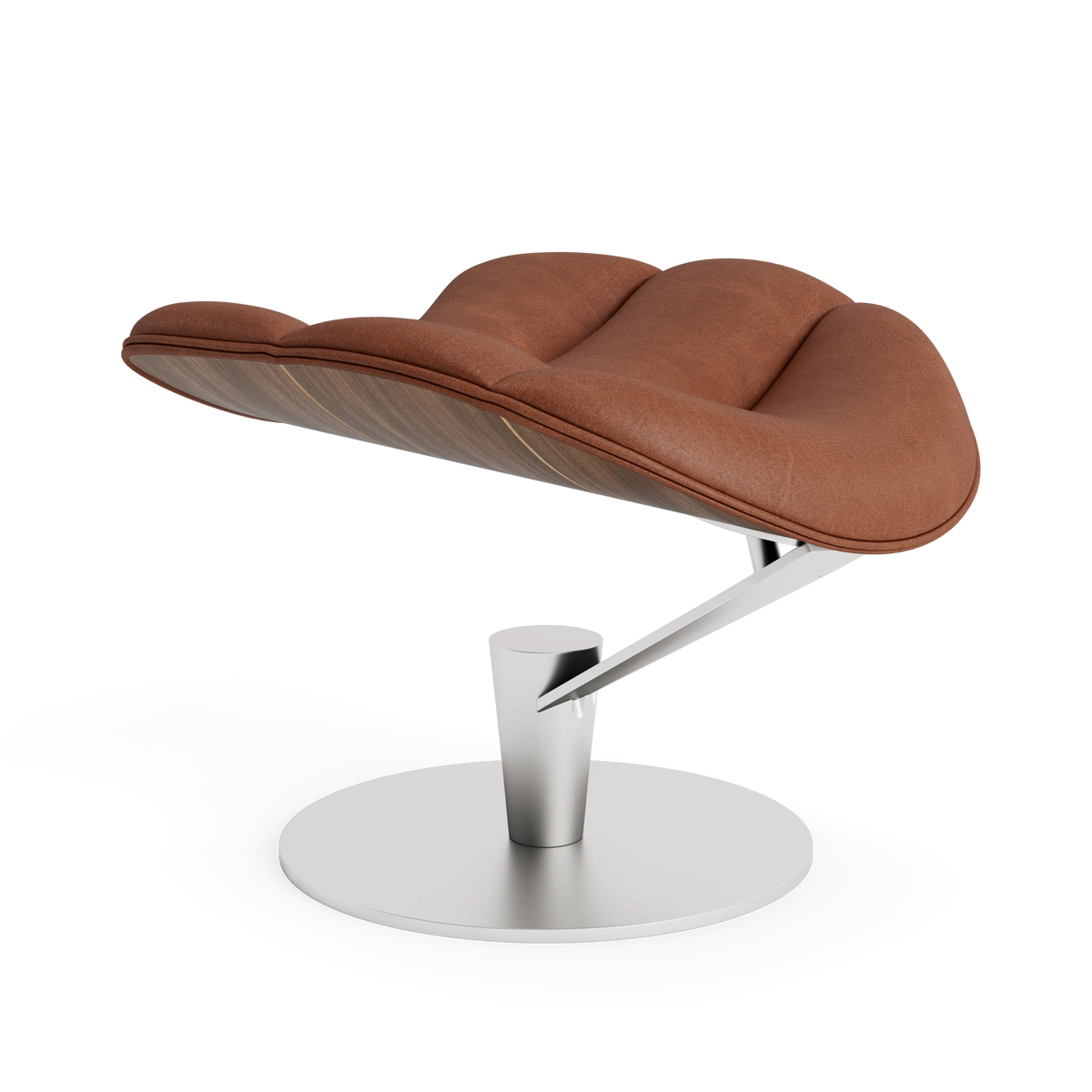 Lobster Footstool - Front Upholstered in Davos Brown – Upholstered Lounge Chair by Bruunmunch
