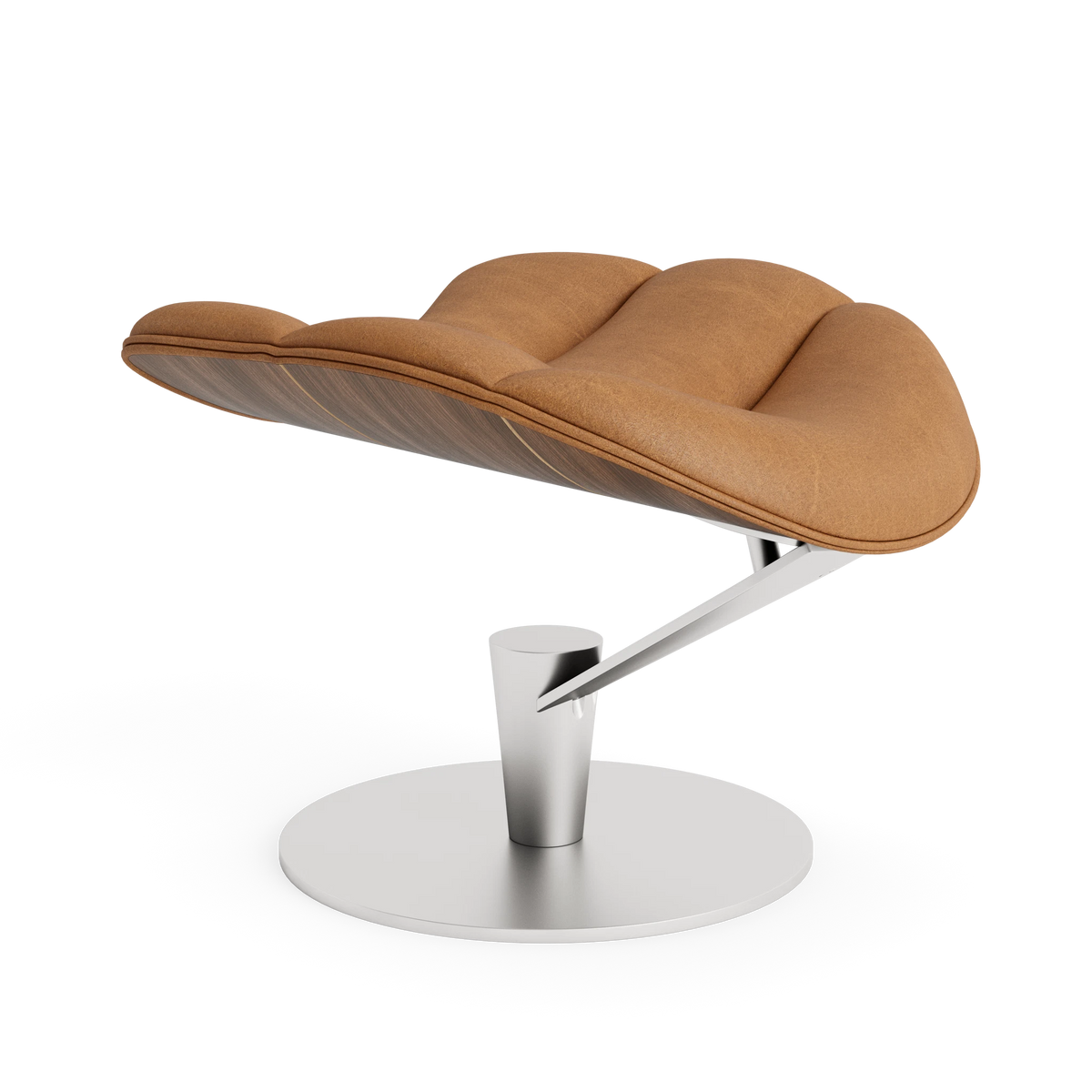 Lobster Footstool - Front Upholstered in Davos Brandy – Upholstered Lounge Chair by Bruunmunch
