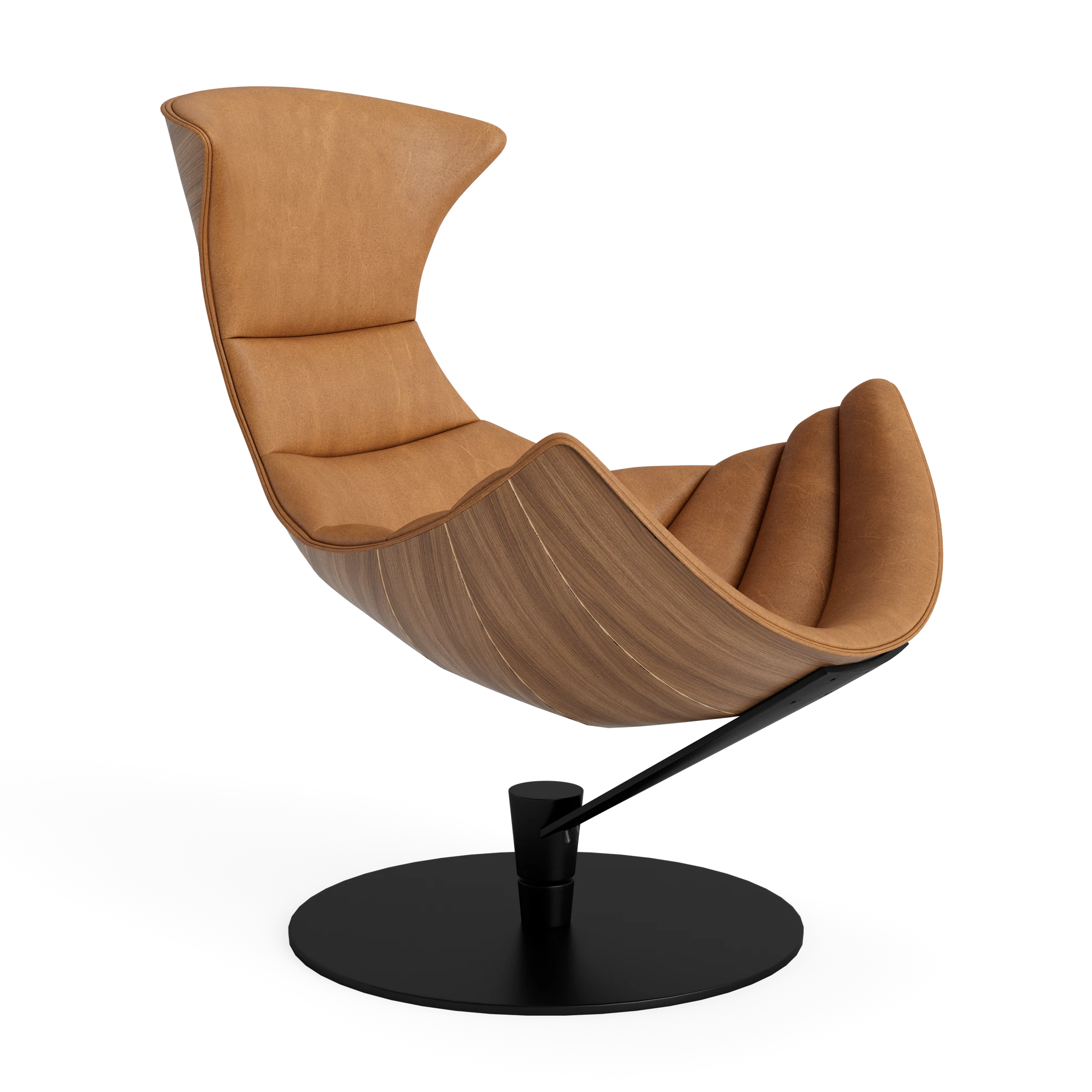 Lobster Chair - Front Upholstered in Davos Brandy – Upholstered Lounge Chair by Bruunmunch