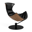 Lobster Chair - Front Upholstered in Semi-Aniline Black – Upholstered Lounge Chair by Bruunmunch