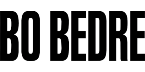Black text BO BEDRE logo on a white background