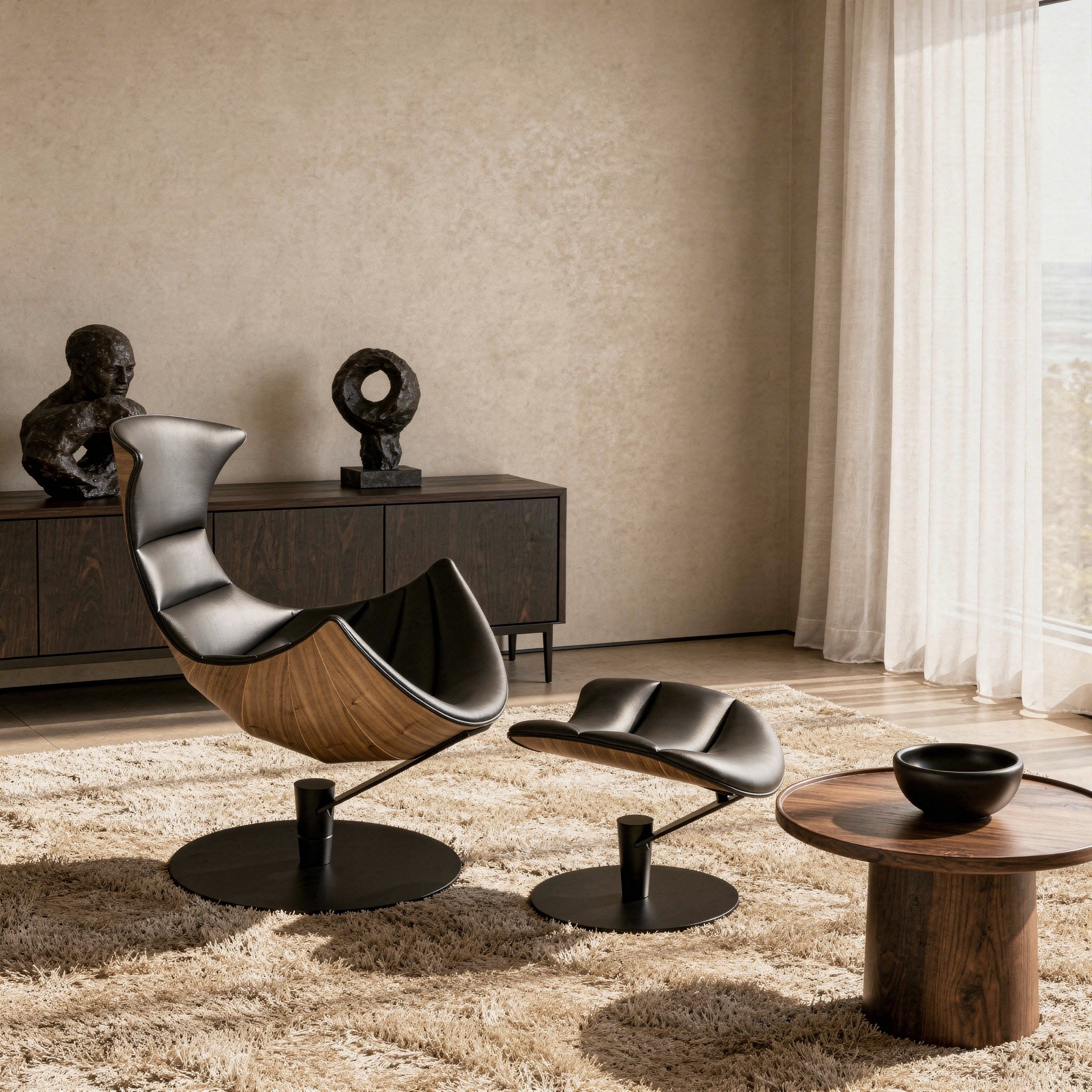 チェア Lounge Chair The Lobster Chair - Black Base